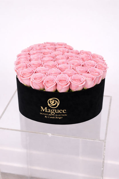 Heart-Shaped Fresh Rose Box – Signature Luxury Arrangement