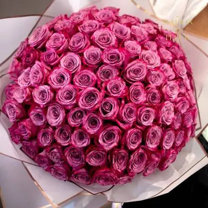 Duo-Tone Long Stem Rose Bouquet – Ramo Buchón