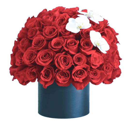 Rose & Orchid Hat Box