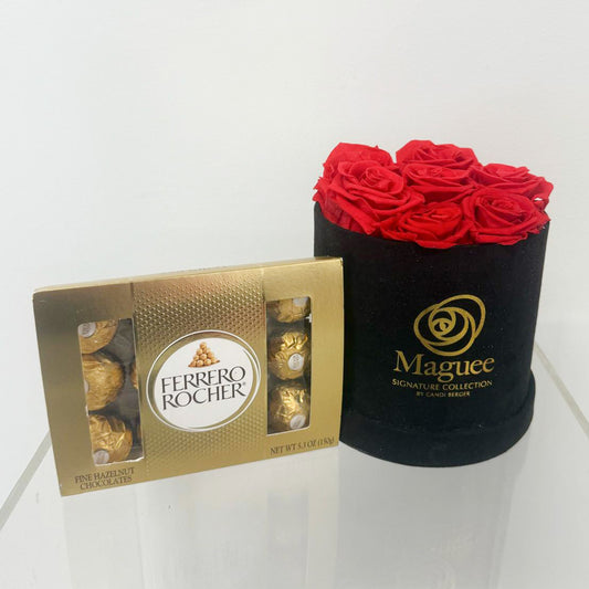Forever Sweet – Preserved Roses & Chocolates Gift Set
