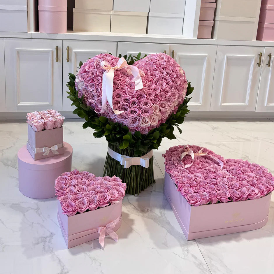 Fresh Luxury Roses – Heart Box
